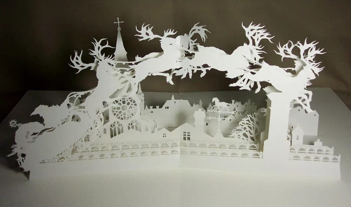 Поделки самоделки из белой бумаги pop-up The Night Before Christmas by himmapaan Christmas pops, Pop up art, Pop u