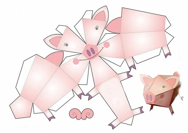 Поделки самоделки из бумаги а 4 Схему можно распечатать на цветном принтере Manualidades, Plantillas de animales