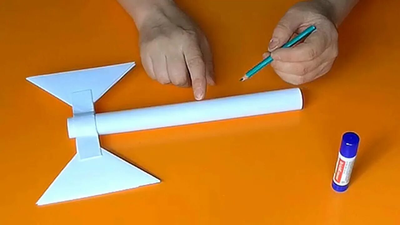 Поделки самоделки из бумаги а4 Как сделать топор из бумаги двухсторонняя секира оригами оружие из бумаги бумажн