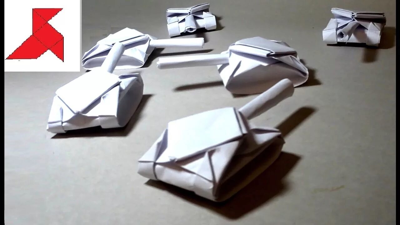 Поделки самоделки из бумаги а4 своими руками How to make origami TANK from A4 paper - YouTube