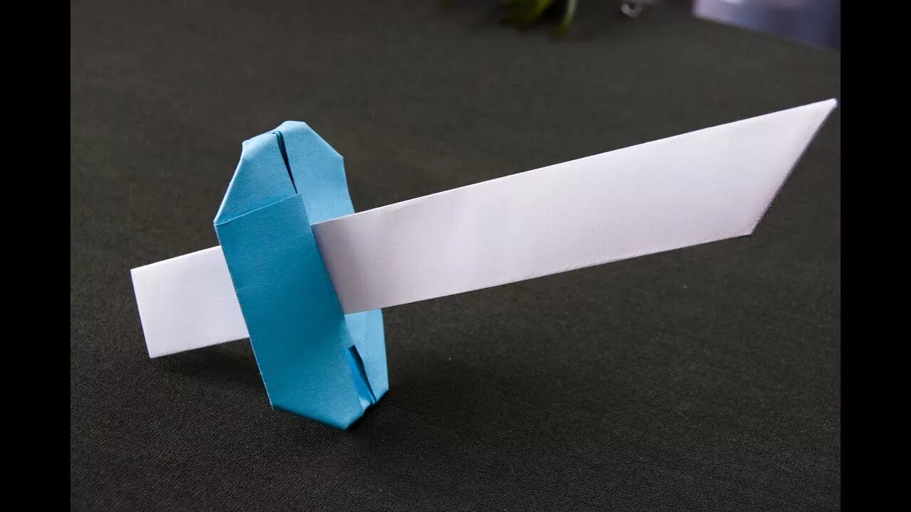 Поделки самоделки из бумаги без клея Easy origami sword - YouTube