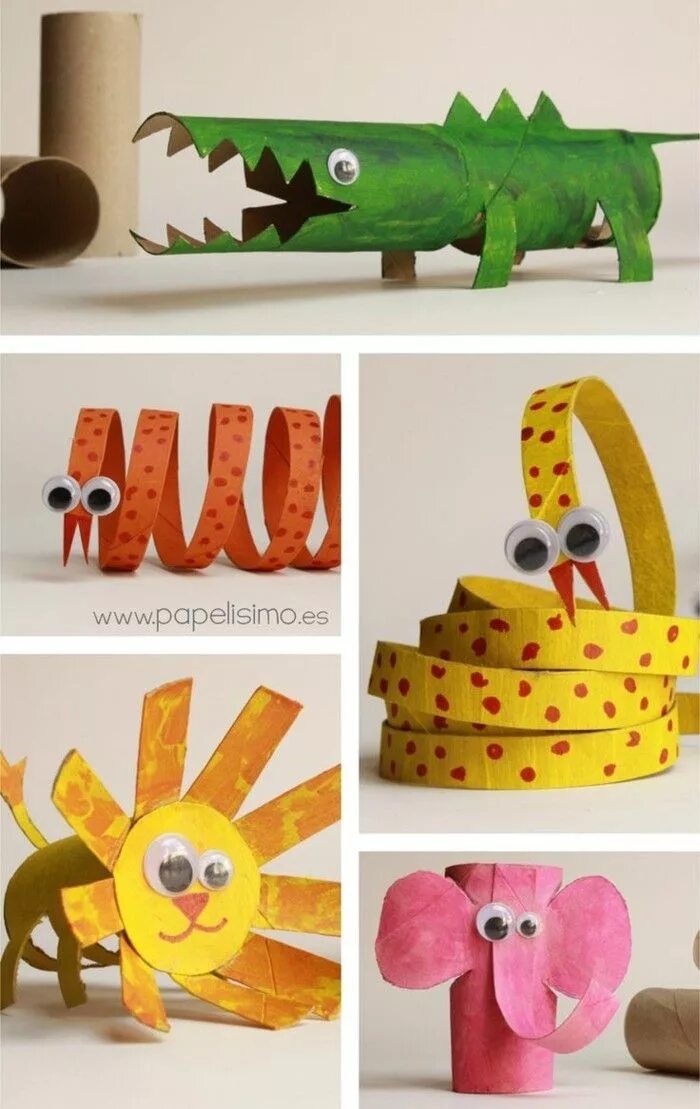 Поделки самоделки из бумаги для детей Herbstbasteln mit Kindern- 64 gute Ideen mit Klopapierrollen Lavoretti scuola ma