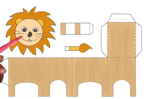 Поделки самоделки из бумаги для детей Animaux Paper toys Tête à modeler Character, Lettering, Symbols