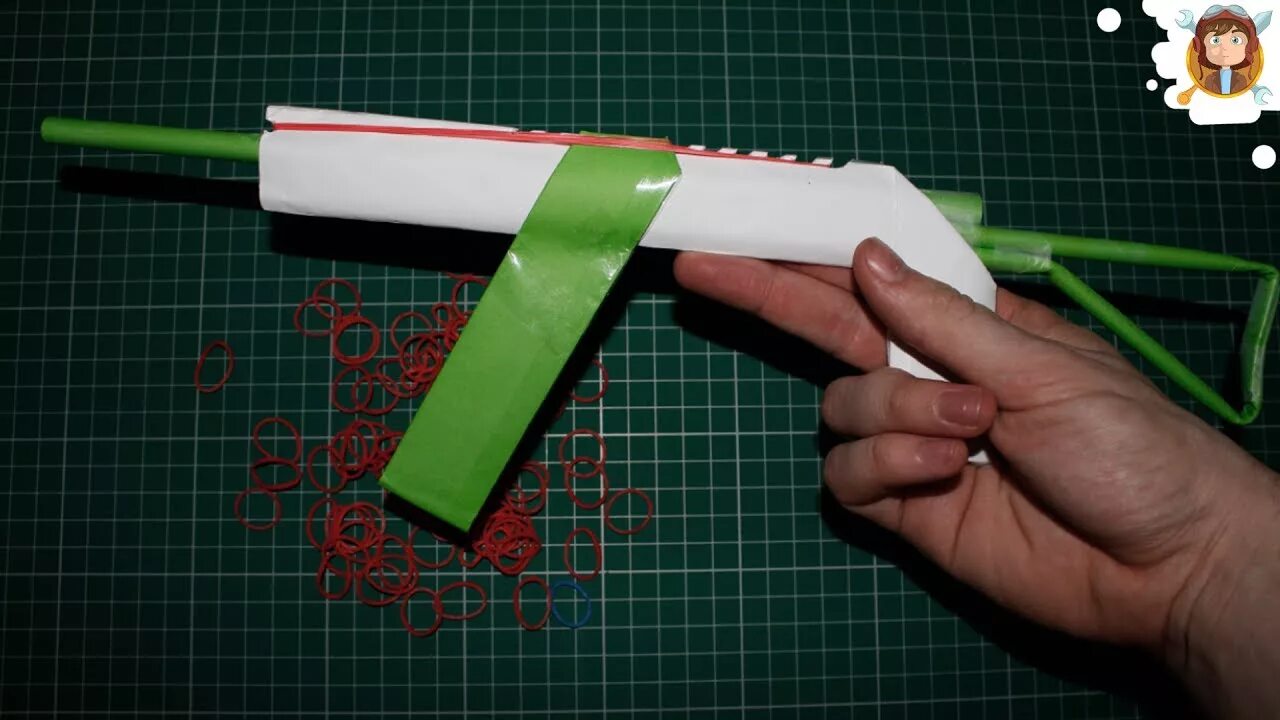 Поделки самоделки из бумаги видео своими руками Make a Paper AK-47 Gun that Shoots 10 Rubber Bands - YouTube