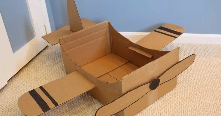 Поделки самоделки из картона Cardboard Airplane! Cardboard airplane, Baby aviators, Planes birthday party