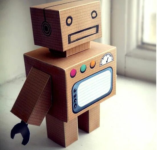 Поделки самоделки из картона Papercraft for Everyone Cardboard robot, Recycled robot, Paper toys