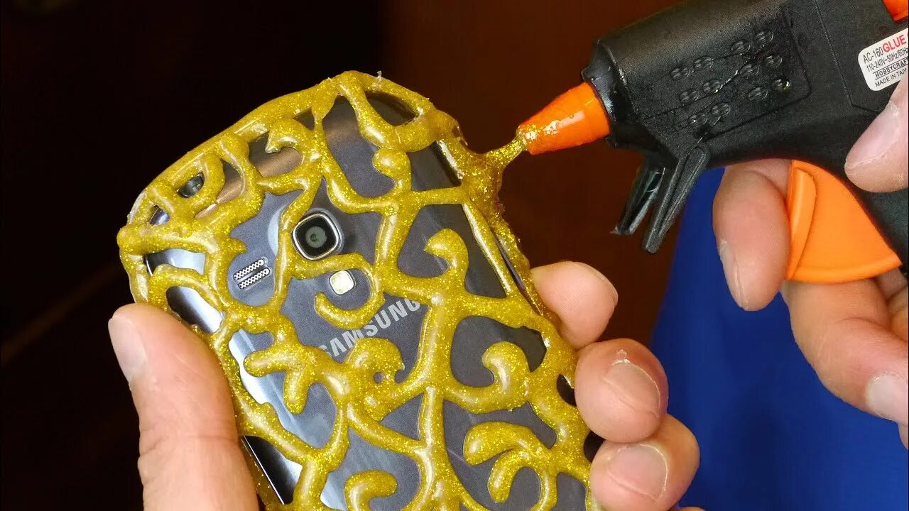 Поделки самоделки из клея DIY PHONE CASE Life Hacks - Hot Glue Craft - YouTube Music