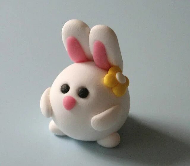 Поделки самоделки из воздушного пластилина Bunny Fimo, Klei knutselen, Polymeerkleiknutsels