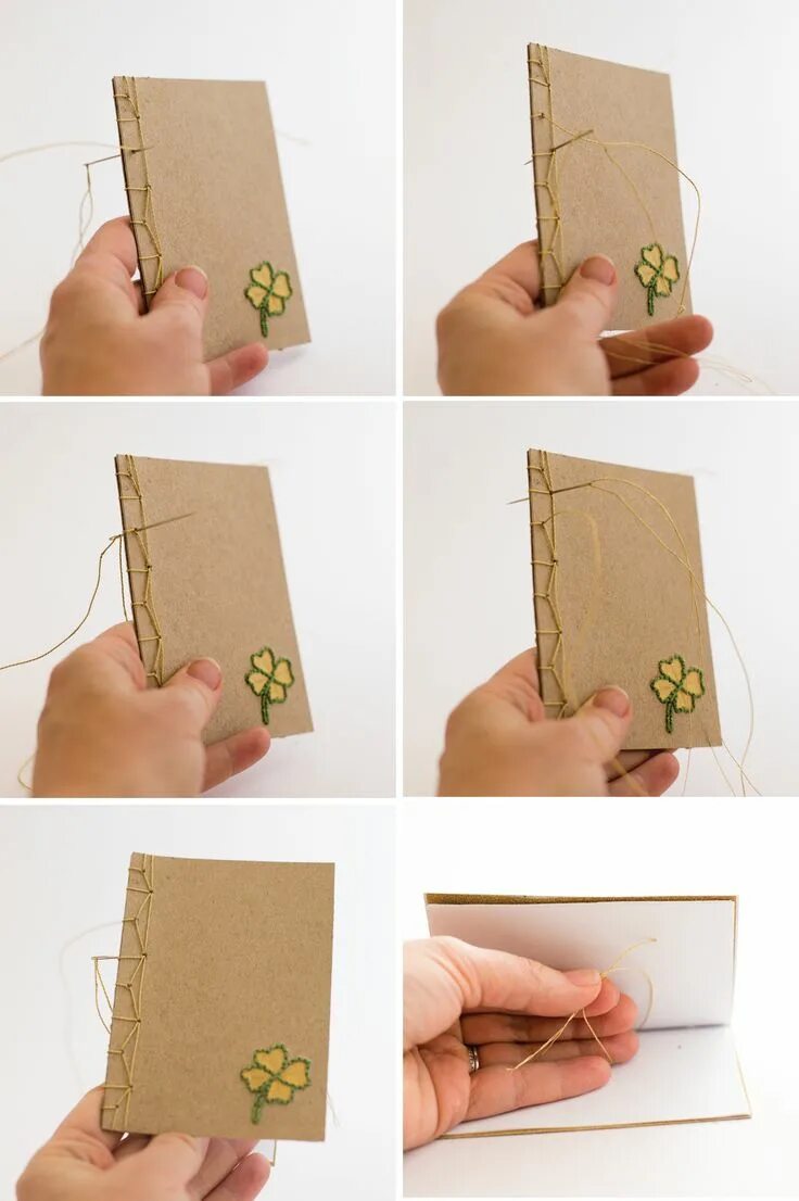 Поделки самоделки как сделать блокнотик Book Binding Tutorial with Embroidered Cover Handmade books, Book binding diy, B