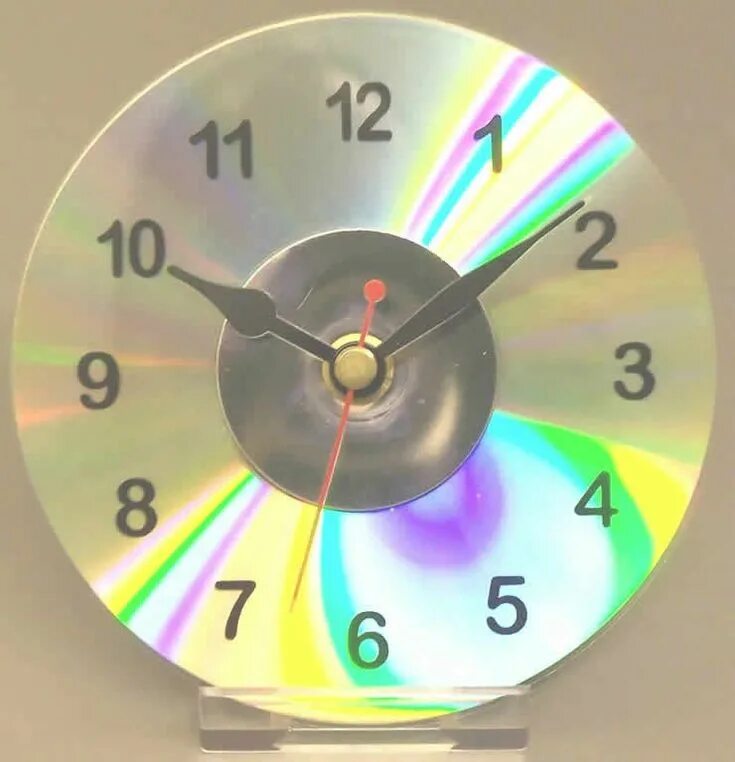 Поделки самоделки как сделать часы Como reciclar CD's velhos - ideias criativas - artesanato.com Ideias para recicl