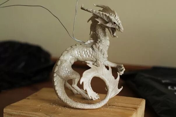 Поделки самоделки как сделать дракона Фотография Dragon figurines, Sculpture, Dragon decor