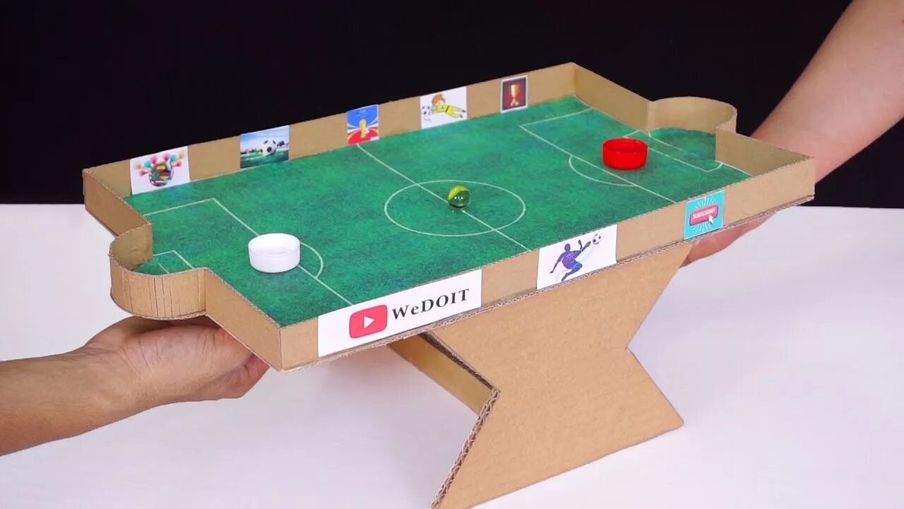 Поделки самоделки как сделать игру How to Make Amazing Football Table Game for 2 Players - DIY projects - YouTube