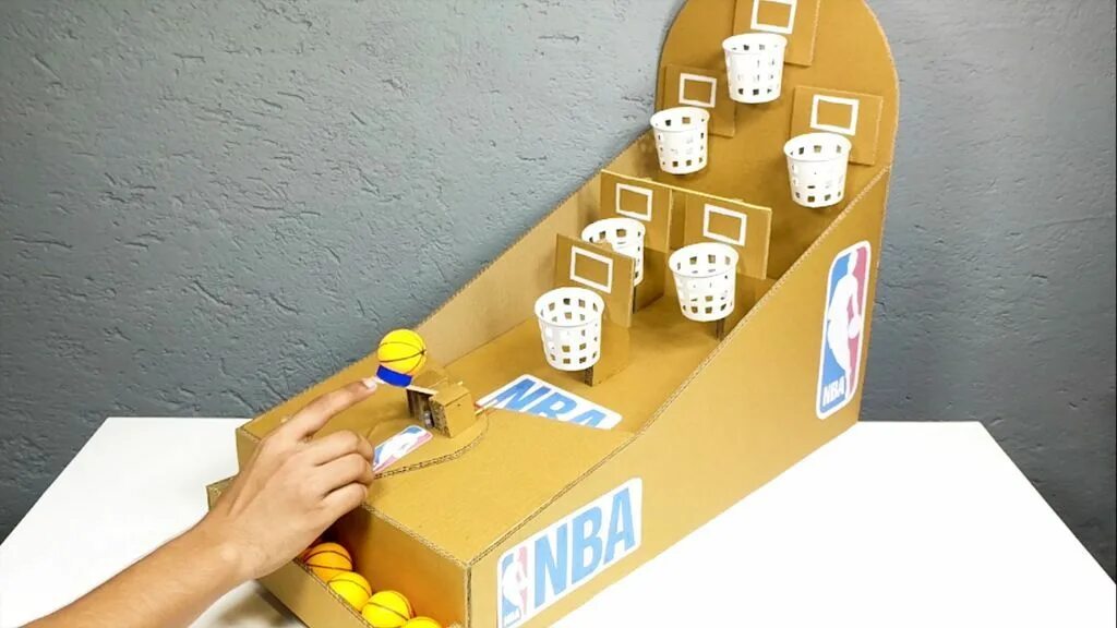 Поделки самоделки как сделать игру How to Make NBA Basketball Board Game From Cardboard DIY at Home Games, Board ga
