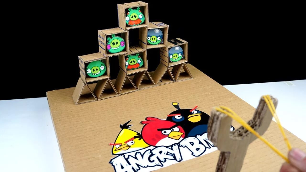 Поделки самоделки как сделать игру DIY ANGRY BIRDS FEITO COM PAPELÃO! VEJA COMO FAZER - How To Make Desktop Game Fr