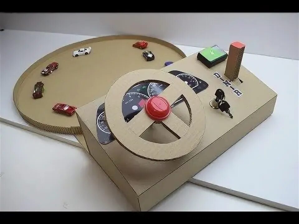 Поделки самоделки как сделать игру How to make a track car driving Desktop Game from Cardboard Paper games for kids