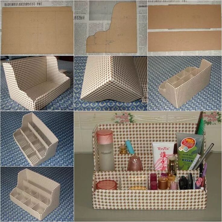 Поделки самоделки как сделать органайзер DIY Nice Cardboard Desktop Organizer iCreativeIdeas.com Desk organization diy, C