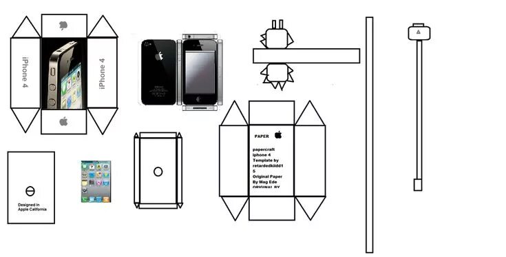 Поделки самоделки как сделать телефон Papercraft iPhone 4 by Paperkraft DIY Stationery