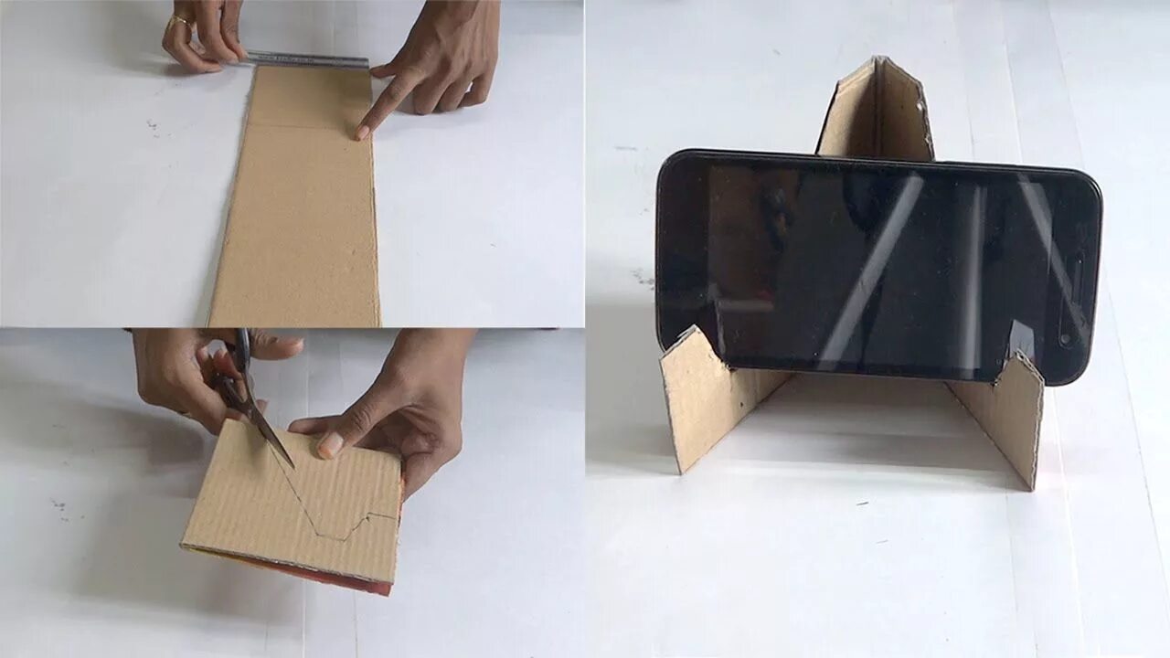 Поделки самоделки как сделать телефон DIY Crafts - Making of Mobile Stand in 5 Minutes Using Waste Material - Tutorial