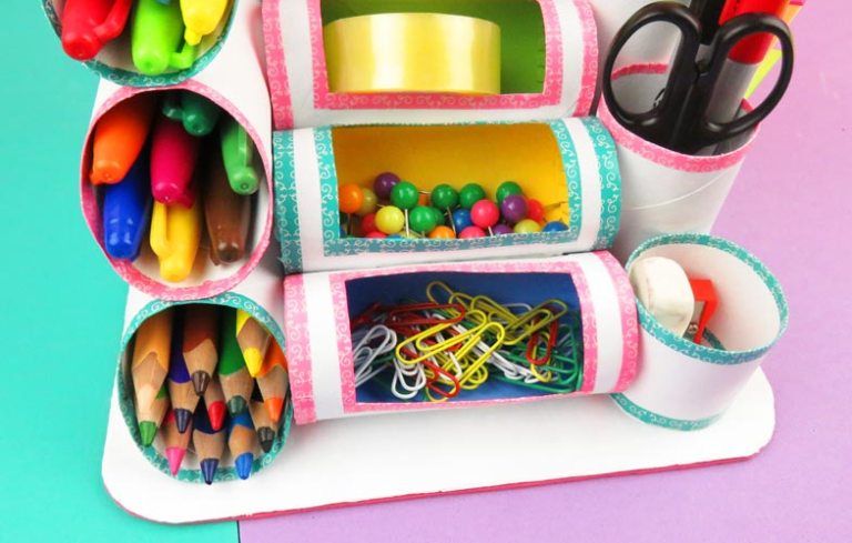 Поделки самоделки канцелярия Mini ORGANIZADOR con Rollos de Papel Higiénico )▷ IDEAS 2019 Rollos de papel hig