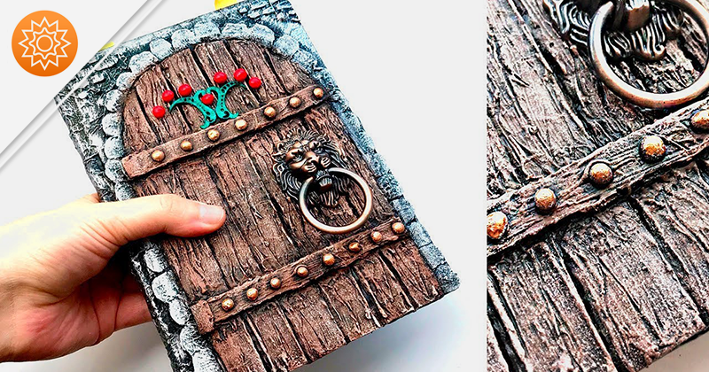 Поделки самоделки книжка How To Make Wooden Door Imitation On Notebook Cover: DIYs в журнале Ярмарки Маст