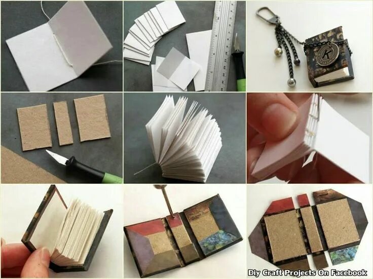 Поделки самоделки книжка Tiny book Manualidades, Collar de libro, Libros hechos a mano