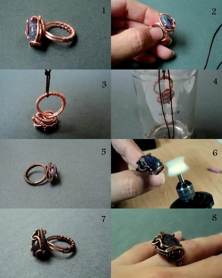 Поделки самоделки кольцо Fradany : Tutorial: Envejecer cobre con Amoniaco Alambre de cobre, Bisuteria hec