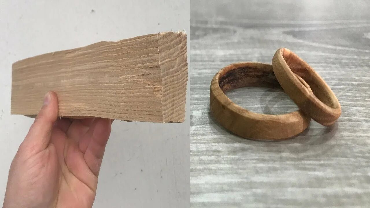 Поделки самоделки кольцо Как сделать кольцо из дерева дуба How to make a ring from oak wood - YouTube