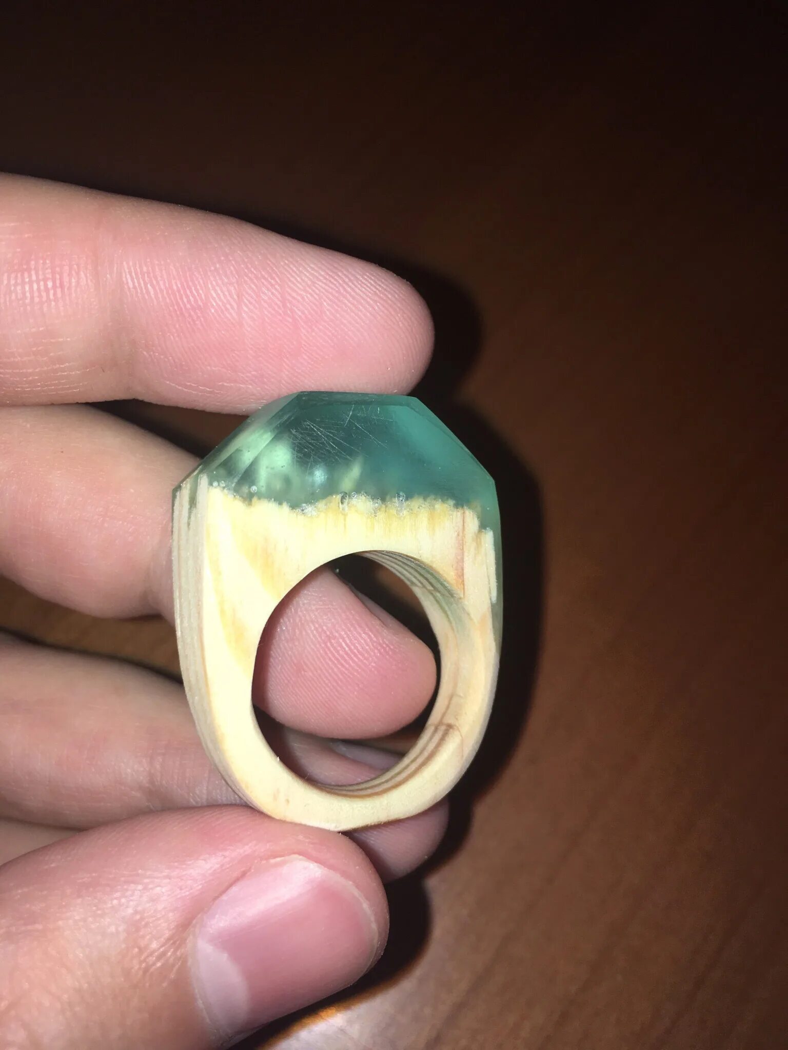 Поделки самоделки кольцо First epoxy ring - gollum.space