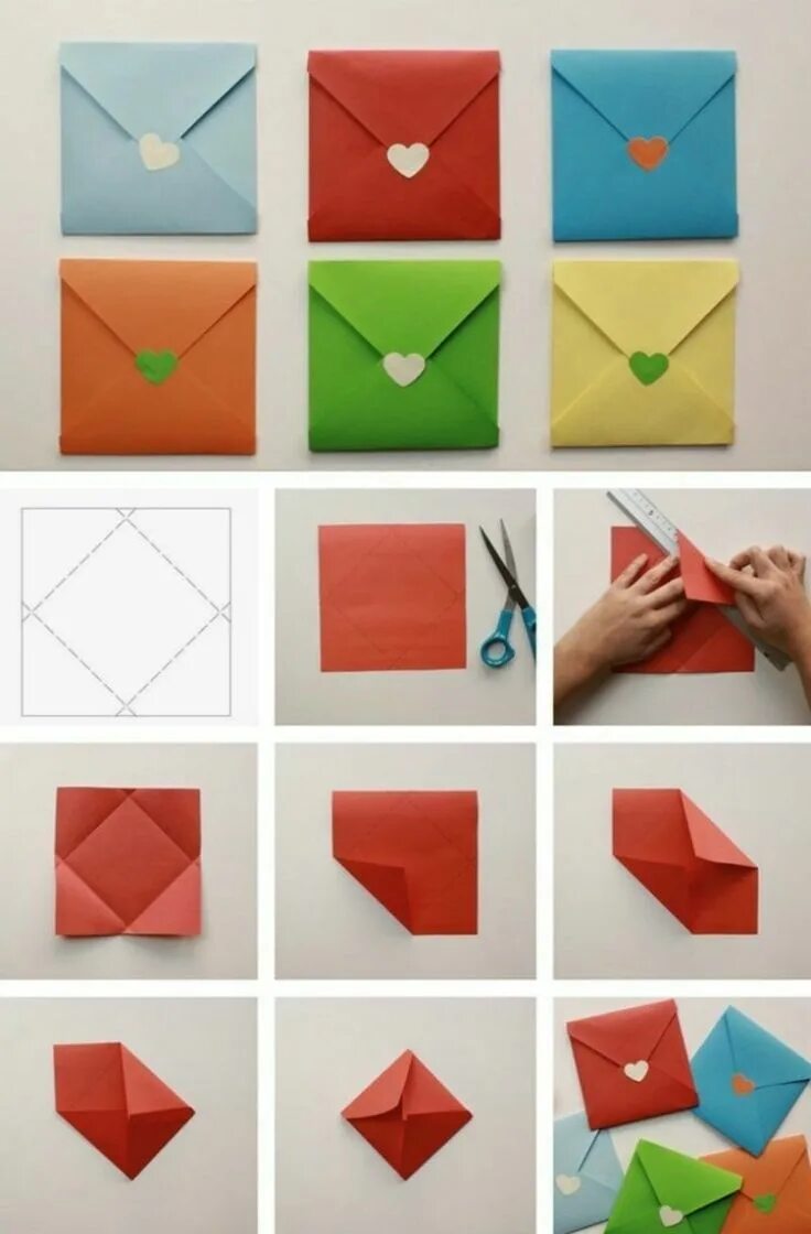 Поделки самоделки конверты Briefumschlag falten: interessante DIY-Ideen und Anleitungen - ZENIDEEN Manualid