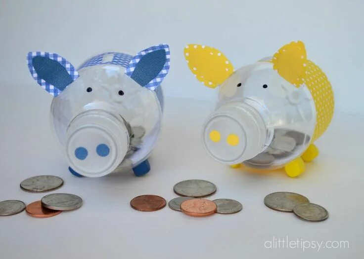 Поделки самоделки копилка Bottle Piggy Banks #12MonthsofMartha Giveaway - A Little Tipsy Creazioni con bot