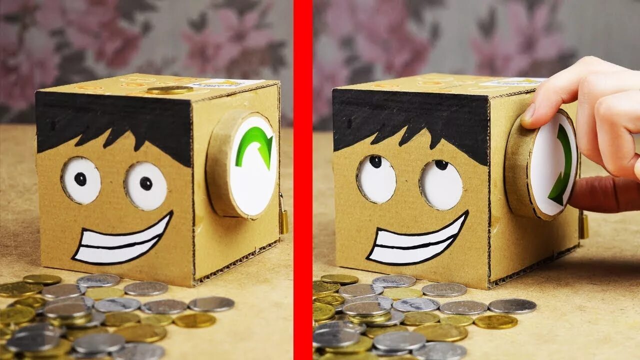 Поделки самоделки копилка How to Make Coin Bank Box / coin box for kids - YouTube