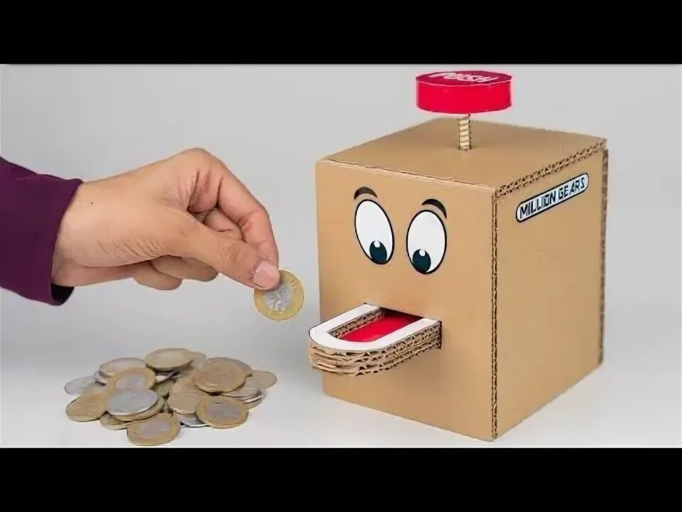 Поделки самоделки копилка How To Make A Coin Bank From Cardboard Easy & Awesome Cardboard Project - YouTub