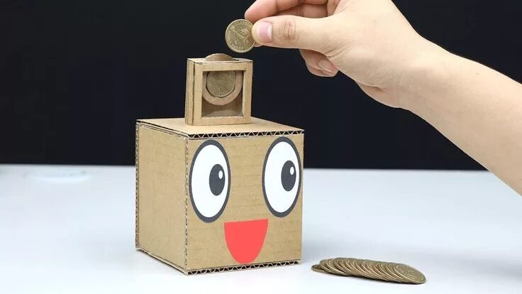 Поделки самоделки копилка How to Make Coin Box Save Money for Kids Kumbara, Oyuncak, Ahşap oyuncaklar