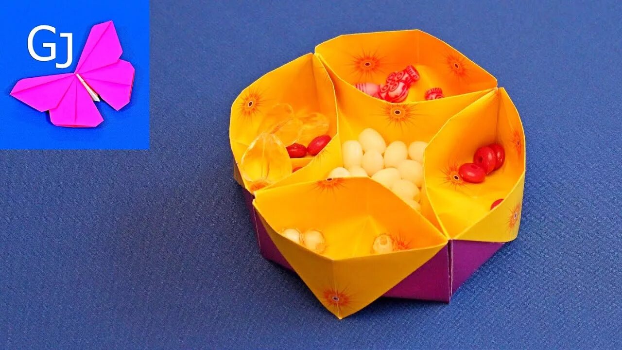 Поделки самоделки коробочка оригами Оригами из бумаги Коробочка 5 в 1 своими руками / Origami Box Organazer - YouTub