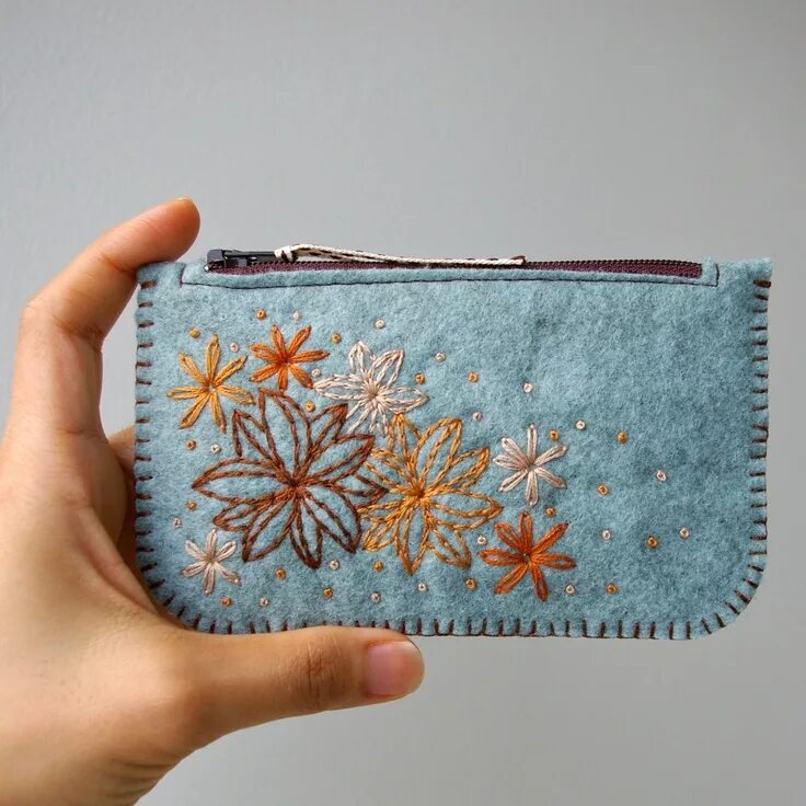 Поделки самоделки кошелек Wool Felt Coin Purse Wallet ø Small Makeup Bag ø Hand - Etsy Кошелёк из войлока,