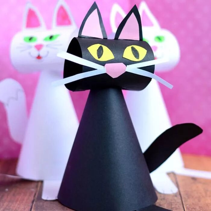 Поделки самоделки кот 25 Curiously Cute Cat Crafts For Kids Paper crafts for kids, Arts and crafts for