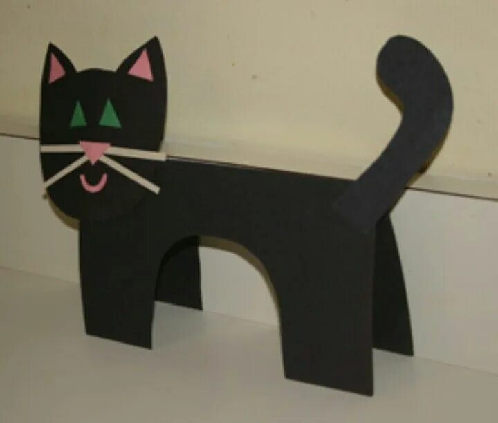 Поделки самоделки котики 3d black cat craft Cat crafts preschool, Paper cat craft, Construction paper cra