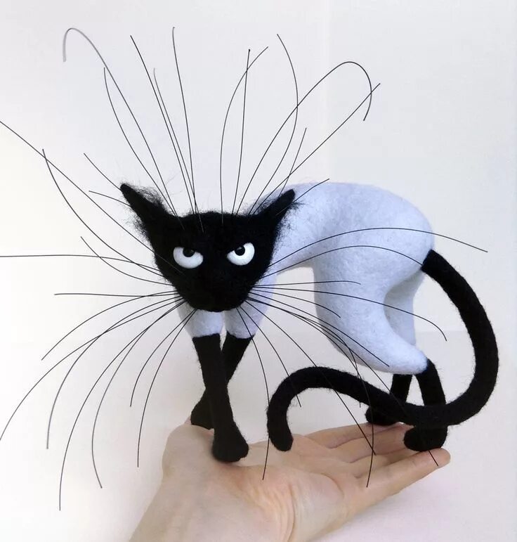 Поделки самоделки котики Pin op felted cats