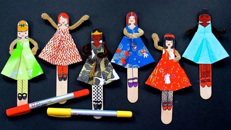 Поделки самоделки кукла DIY Posable Origami Dolls with FREE Printable Рождественские украшения своими ру