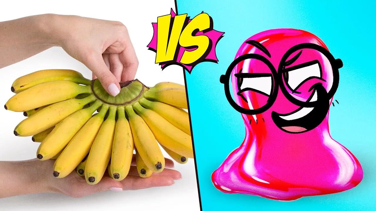 Поделки самоделки ловкий слайм сэм Banana VS Slick Slime Sam - YouTube