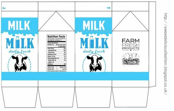 Поделки самоделки молоко Martina Evans Designs!: Miniature Milk Carton Template! Paper toys template, Kid