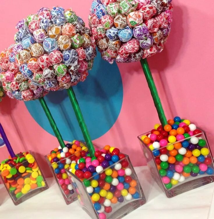 Поделки самоделки на день рождения Rainbow Dum Dum Gum Ball Candy Land Centerpiece Topiary - Etsy Candy land birthd