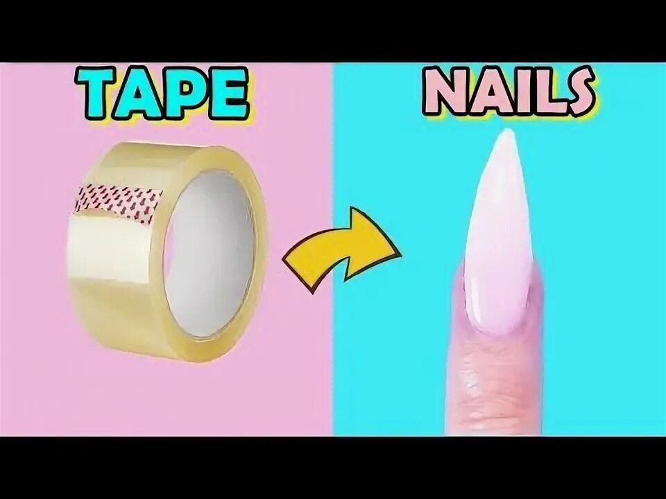 Поделки самоделки ногти HOW TO MAKE FAKE NAILS FROM TAPE in 5 Minutes - And REMOVE - Easy and Quick Nail