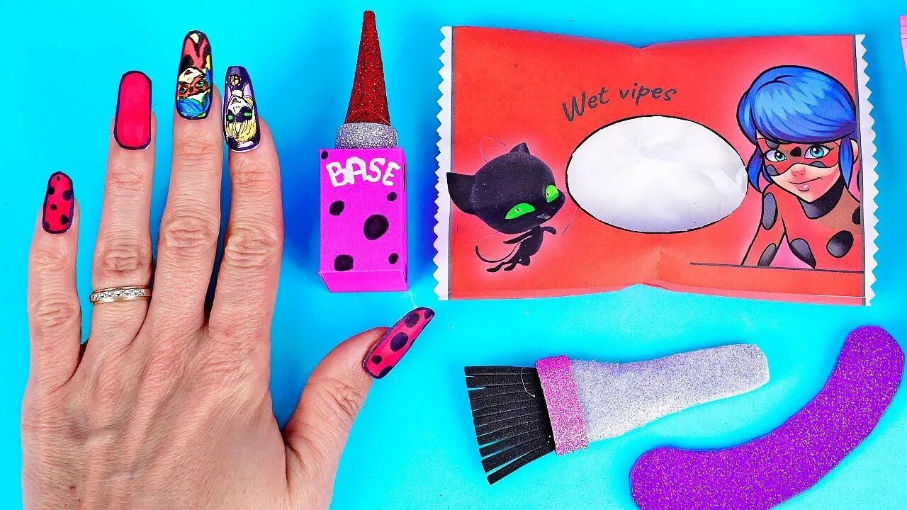 Поделки самоделки ногти Diy Beauty Box Nails paper / How to make a beautiful manicure LadyBag - YouTube