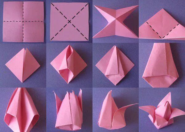 Поделки самоделки оригами без клея 40 Origami Flowers You Can Do Art and Design Origami flowers tutorial, Origami f