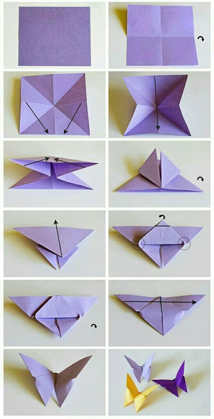 Поделки самоделки оригами без клея Pin on Things by one's own hands Paper butterfly, Creative origami, Origami patt