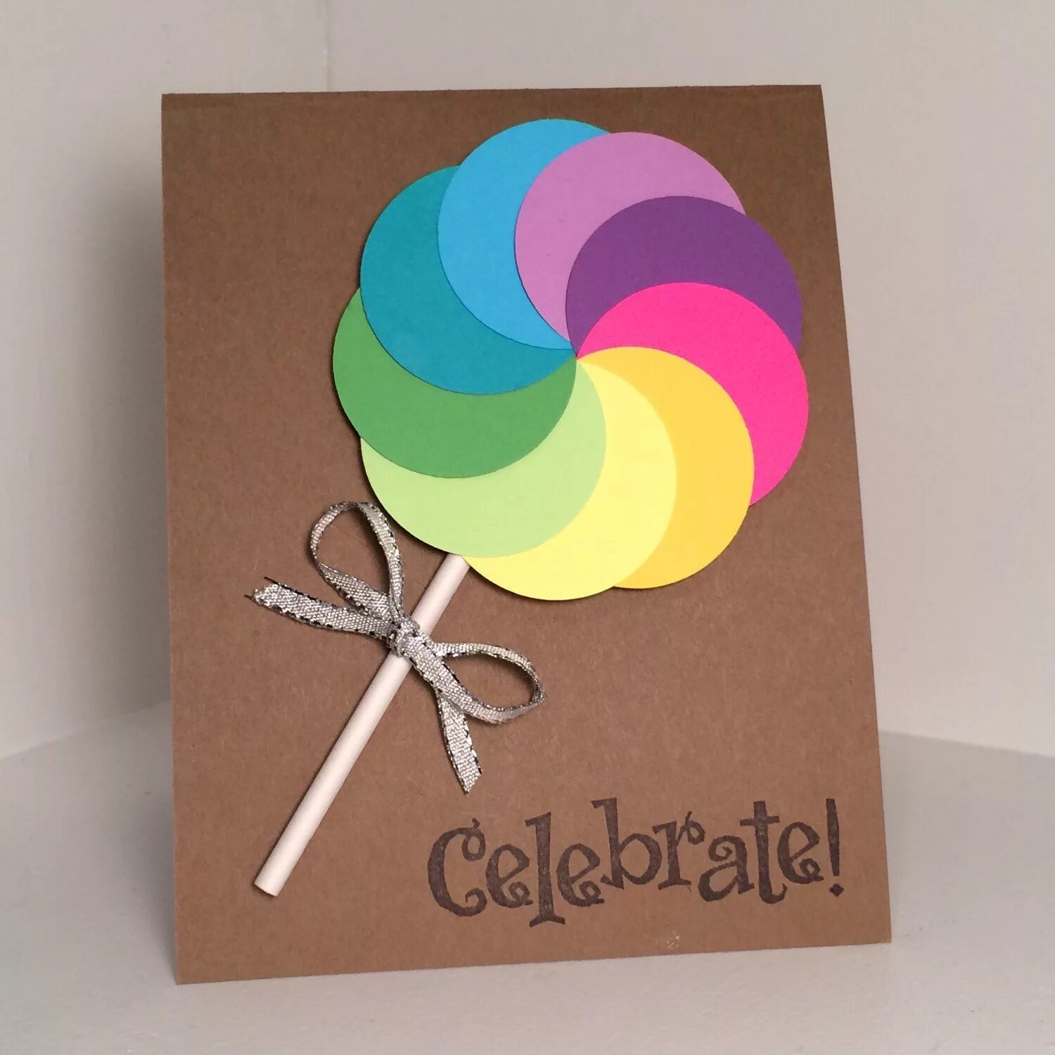 Поделки самоделки открытка на день рождения Rainbow lollipop birthday card Kids birthday cards, Handmade birthday cards, Lol