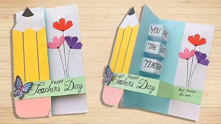 Поделки самоделки открытка на день учителя DIY Teacher's Day Pop Up card. Handmade Teachers day card making idea Teachers d