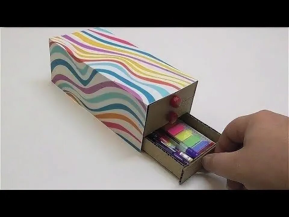Поделки самоделки пенал Pencil Box DIY How to make a pencil case out of cardboard - YouTube Diy pencil c