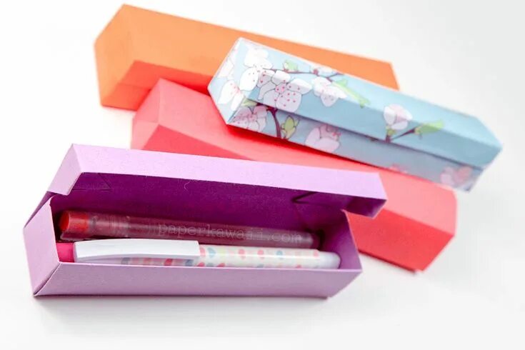 Поделки самоделки пенал из бумаги Origami Pencil Box Photo Tutorial - Paper Kawaii Origami box, Origami box easy, 